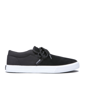 Mens Supra Low Top Shoes CUBA Black/White | AU-37457